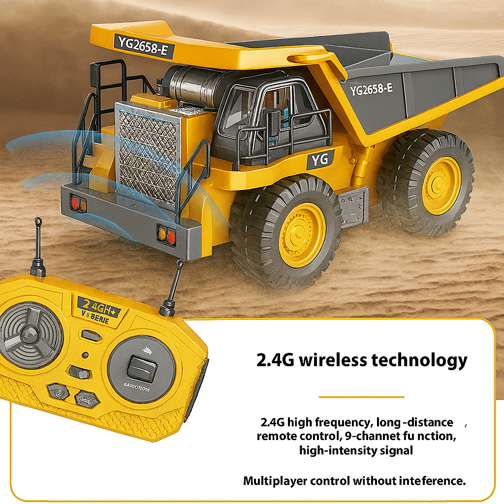 3-in-1 RC Construction Vehicles Set – Excavator, Bulldozer & Dump Truck – Heavy Duty Metal Toys