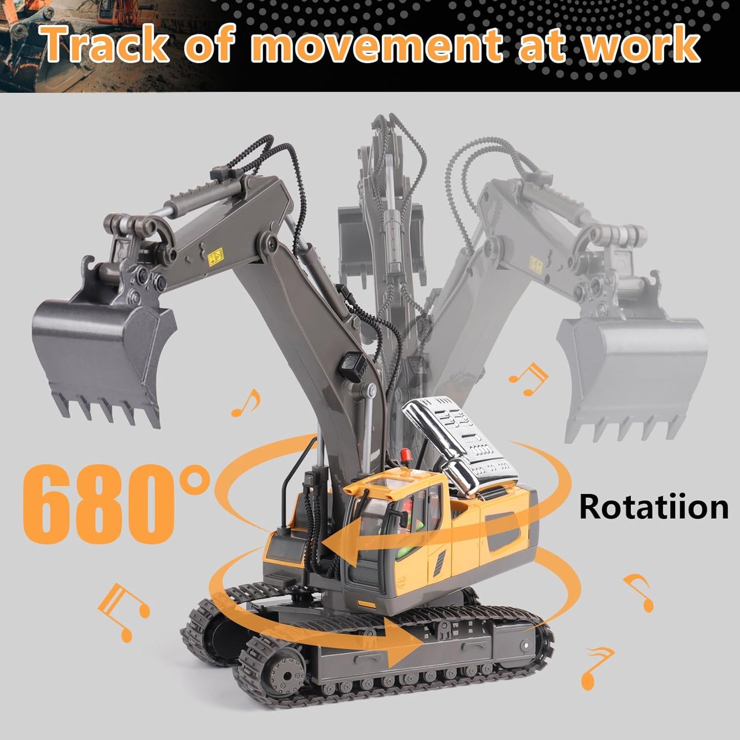 3-in-1 RC Construction Vehicles Set – Excavator, Bulldozer & Dump Truck – Heavy Duty Metal Toys
