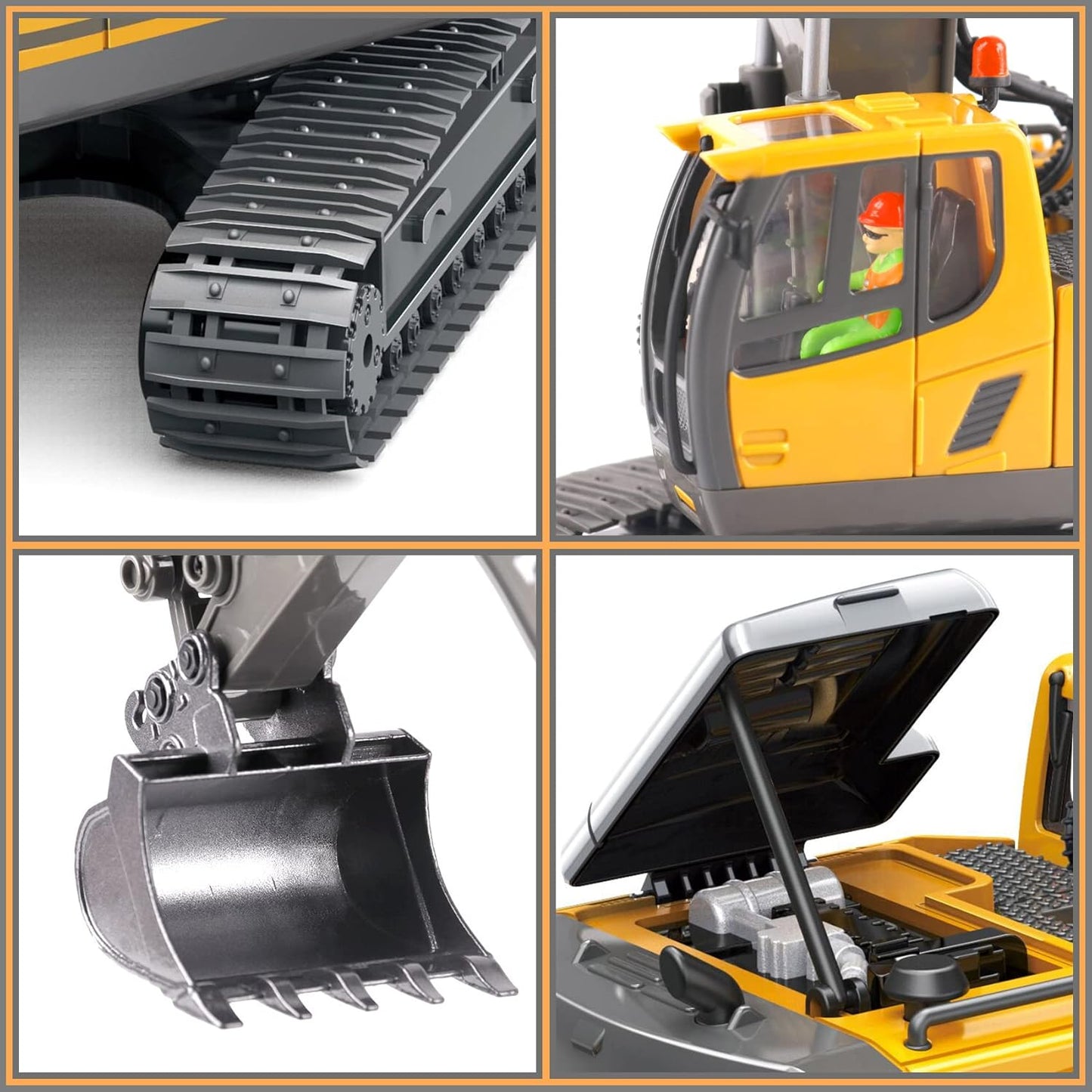 3-in-1 RC Construction Vehicles Set – Excavator, Bulldozer & Dump Truck – Heavy Duty Metal Toys