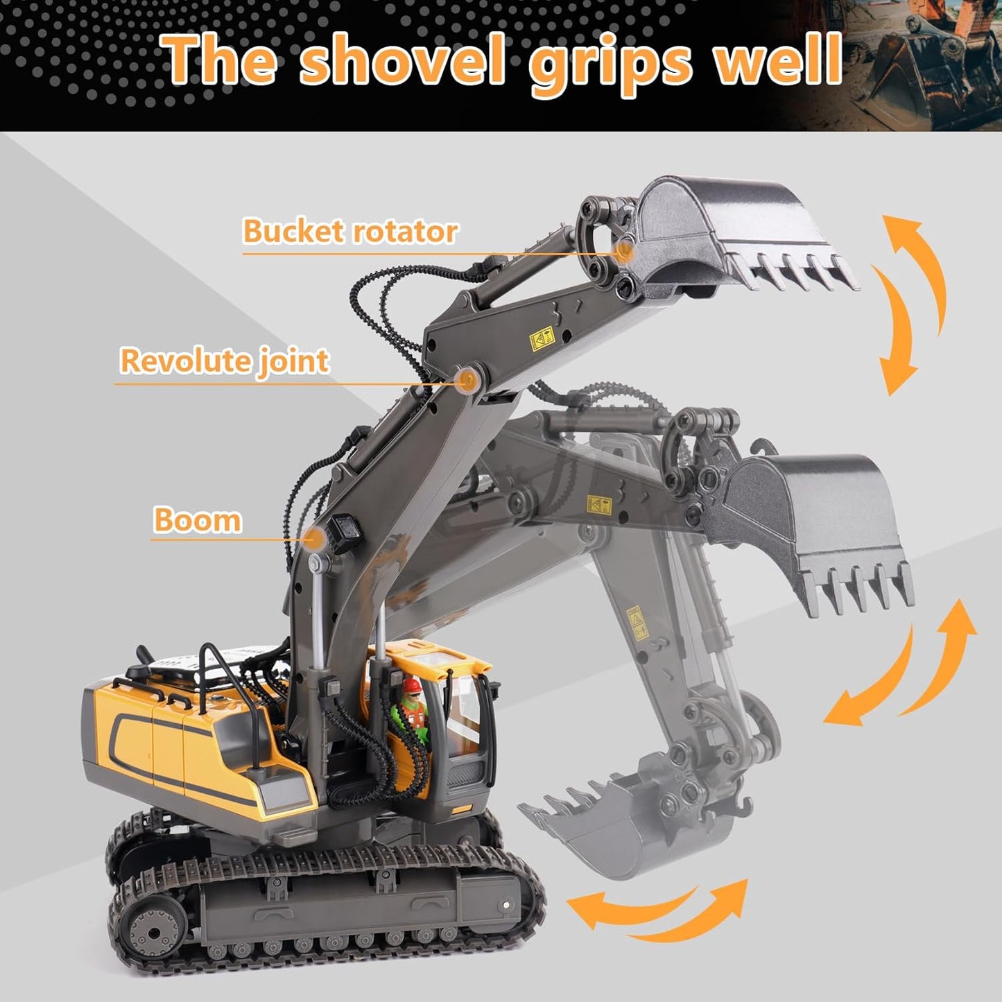 3-in-1 RC Construction Vehicles Set – Excavator, Bulldozer & Dump Truck – Heavy Duty Metal Toys