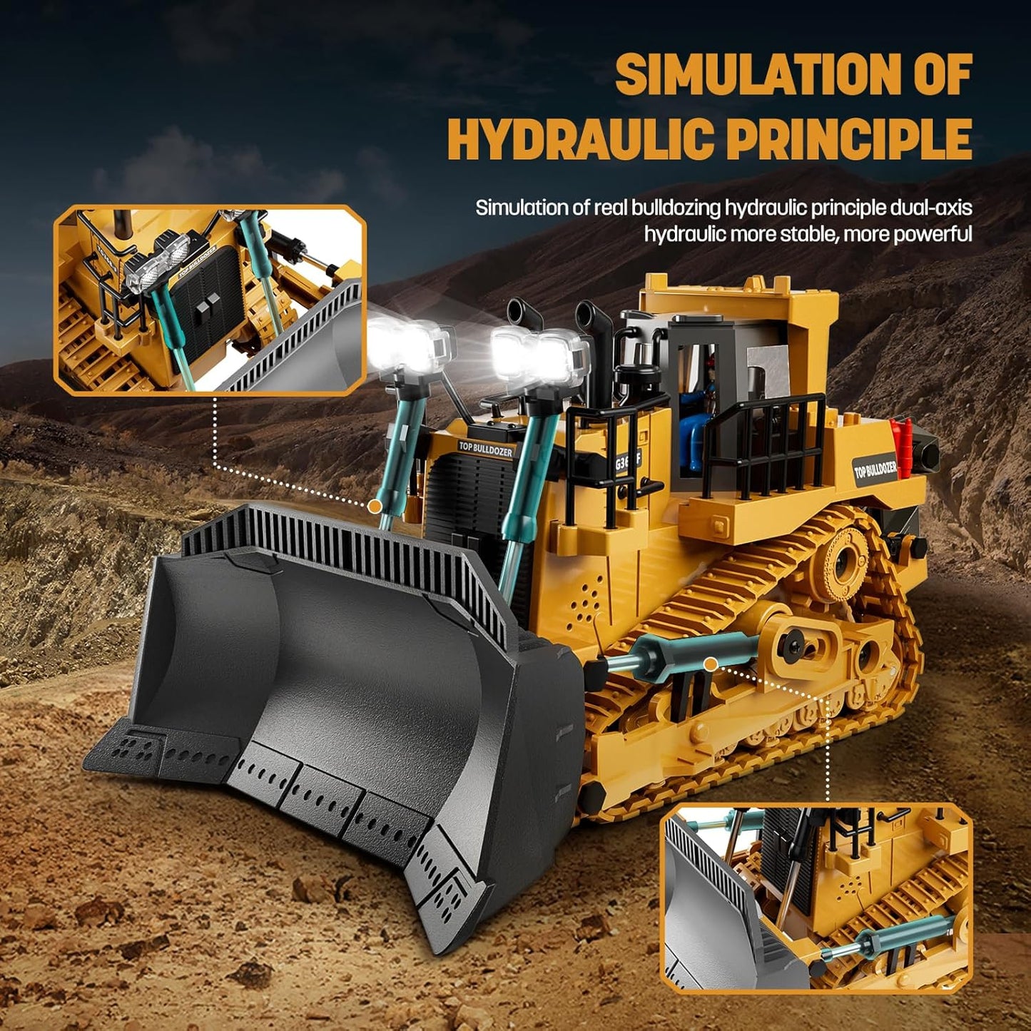 3-in-1 RC Construction Vehicles Set – Excavator, Bulldozer & Dump Truck – Heavy Duty Metal Toys
