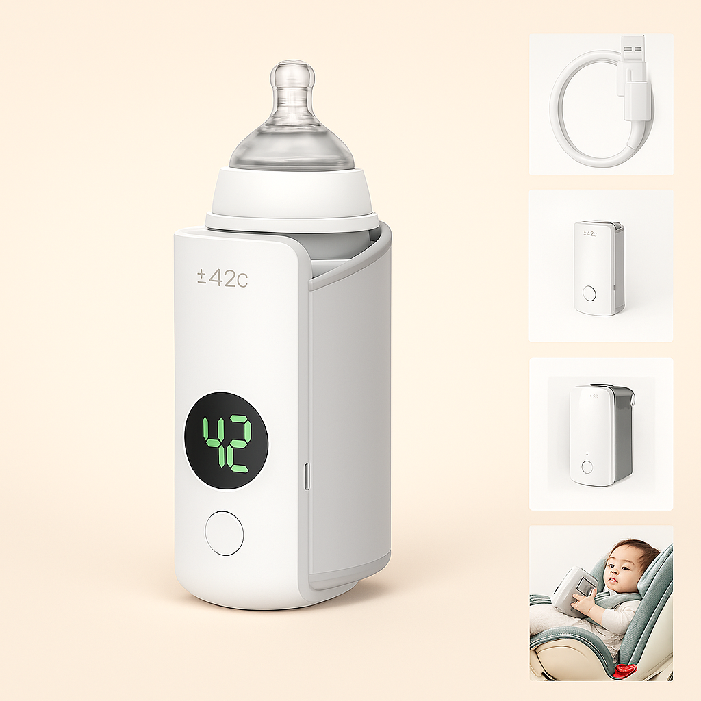 Portable Wireless Rechargeable Baby Bottle Warmer