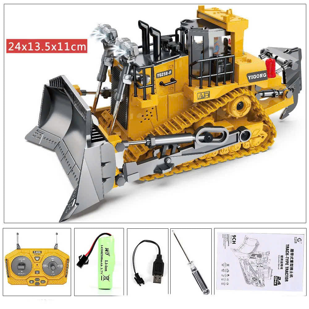 3-in-1 RC Construction Vehicles Set – Excavator, Bulldozer & Dump Truck – Heavy Duty Metal Toys