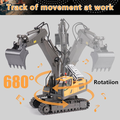 3-in-1 RC Construction Vehicles Set – Excavator, Bulldozer & Dump Truck – Heavy Duty Metal Toys